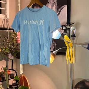 Hurley Kids‎ Large T-Shirt Blue Surf Skate Casual Tee Top Graphic Logo